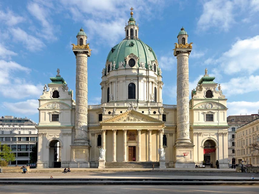 Karlskirche Entry Ticket with Panoramic Terrace Access - Seeing the dome, marble, and gilding from the nave