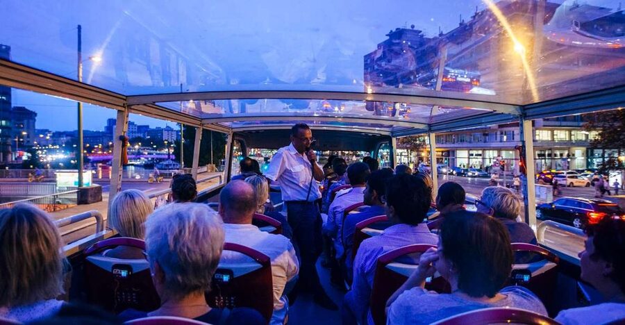 Vienna: Big Bus City Highlights Night Tour with Live Guide - Beginning at the Vienna State Opera