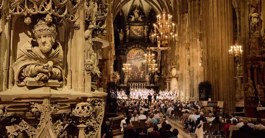 Vienna: Classical Concert at St. Stephen's Cathedral - The Gothic interior is part of the performance