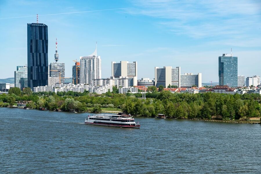 Vienna: Heurigen Cruise with Viennese Songs and Buffet - Boarding at Pier 7 and settling in