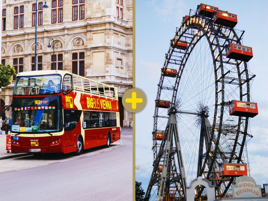 Vienna: Hop-on Hop-off, Ferris Wheel, and River Cruise - City Route: Vienna’s center from the upper deck