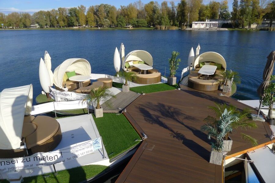 Vienna: Private Floating Island E-Boat Rental on Danube - The best way to use the short rental