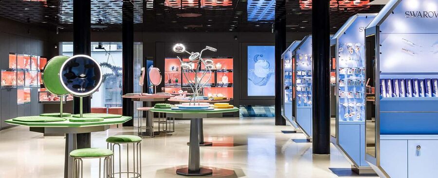 Vienna: Swarovski House Tour with Champagne and Gift - The store: an artful shopping stop